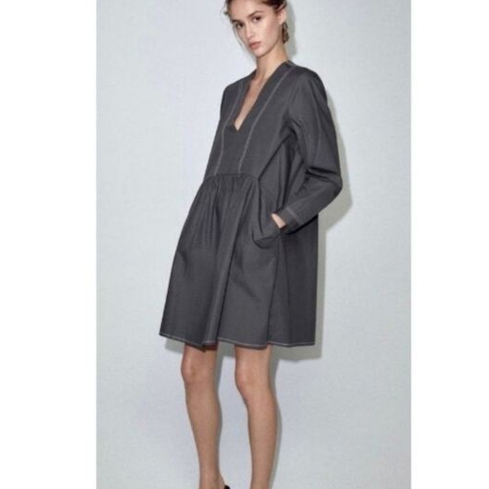 Zara The Dory Dress In Gray